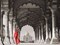 Woman in traditional Sari walking towards Taj Mahal Poster Print by Pangea Images - Item # VARPDX3AP3722